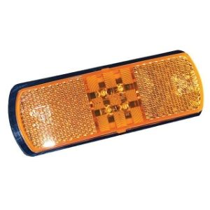 LED Amber Side Mrker Lamp c/w Flylead + Bracket