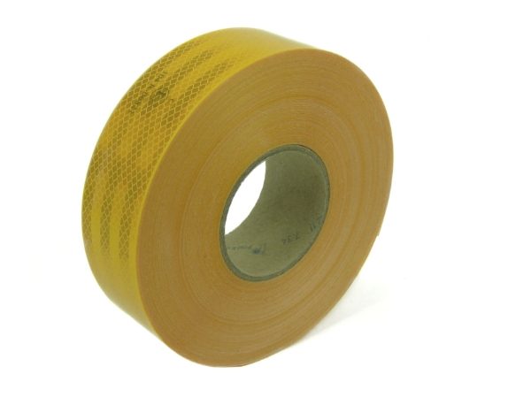 Amber High Vis Tape 50mm x 50m Roll